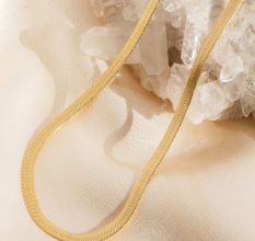 18k gold plated Snake chain Necklace, Wholesale Brass jewelry